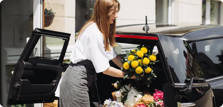Slider Image - Woman with flowers